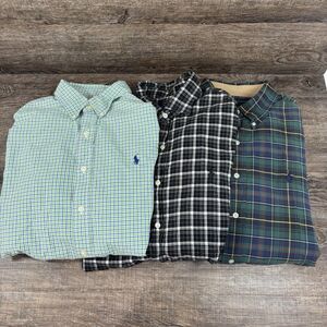 Ralph Lauren Shirt Men's Extra Large Plaid Button Down Preppy Casual Lot of 3